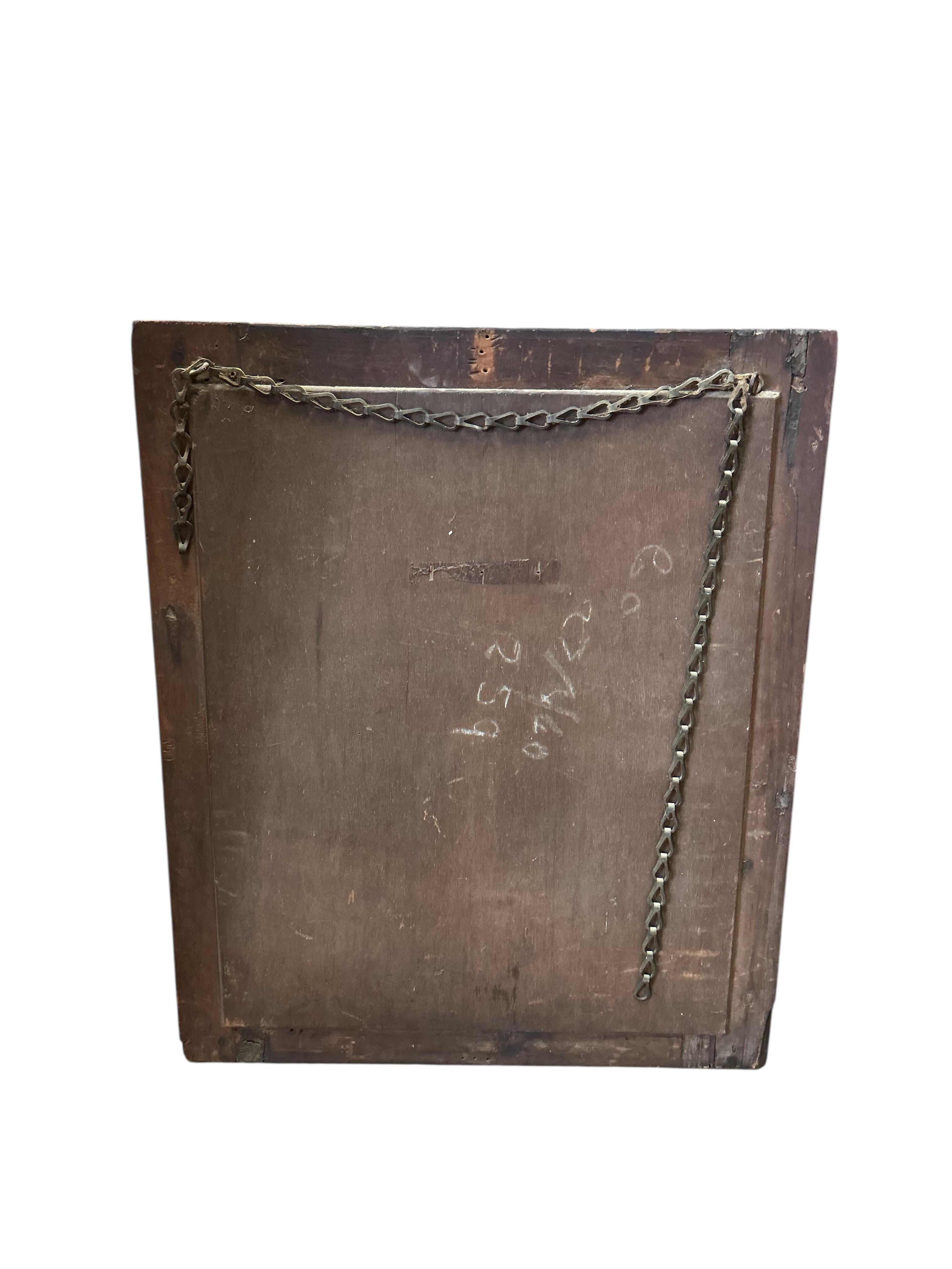 A 19th century rectangular Continental painted walnut wall mirror, width 66cm, height 79cm